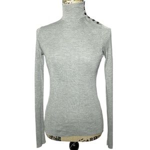 Ralph Lauren Purple Label Gray Silk Knit Top